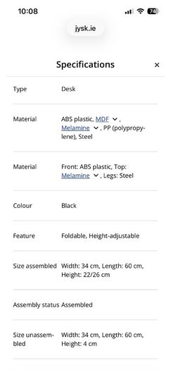 Laptop support table
