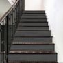Stair Stickers, Pack of 13, Vintage Wood Grain Self-Adhesive Stair Stickers, 18 x 100 cm, Wood Look Stairs Decor, Kitchen Bathroom Tile Stickers, DIY Furniture Stickers (Dark Grey) Image 2