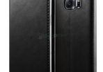 New Stylist Black PU leather Phone Book wallet Case Cover For Samsung Galaxy S7 Edge