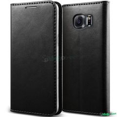 New Stylist Black PU leather Phone Book wallet Case Cover For Samsung Galaxy S7 Edge