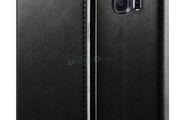 New Stylist Black PU leather Phone Book wallet Case Cover For Samsung Galaxy S6