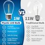 Festoon Lights Outdoor String Lights 48FT with 15+3 Plastic Bulbs IP65 Festoon Lights Mains Powered Patio Lights (FREE POSTAGE) Image 2