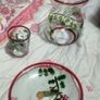 glass christmas robin candle set Image 3