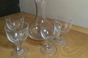 Wine Decanter &amp; 4 Wine Glasses