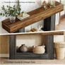 Console Table 63 Inch Long 2 Tier Entrance Table Sofa Table with Storage Farmhouse Wood Behind Coffee Table Image 3