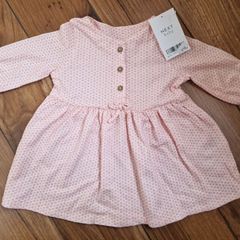Next baby girls pink dress upto 1m