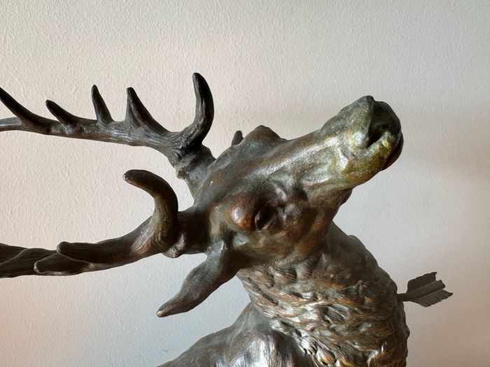Bronze Stag on marble