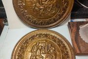 A pair of Early Twentieth Century Elpec Brass Chargers