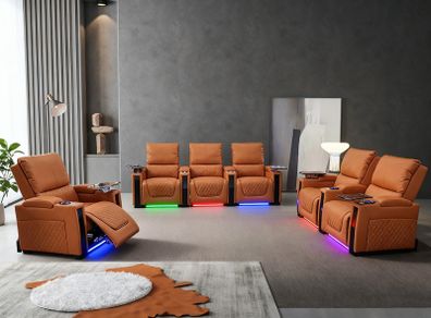 Sienna Electric Leather Recliner Sofa Set