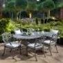 Hartman Capri 6 Seat Oval Cast Aluminium Dining Set in Antique Grey Image 3