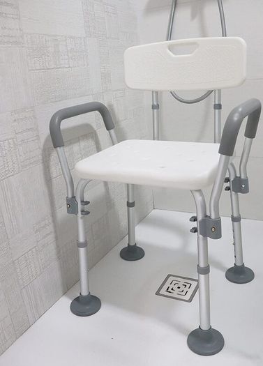 Adjustable Bath Tub Shower Chair For Elderly, Pregnant Woman Bench Bathroom Stool Seat