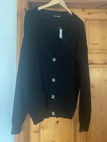 Oversized cardigan plus size black