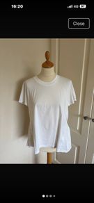 Cos white cotton top size 12