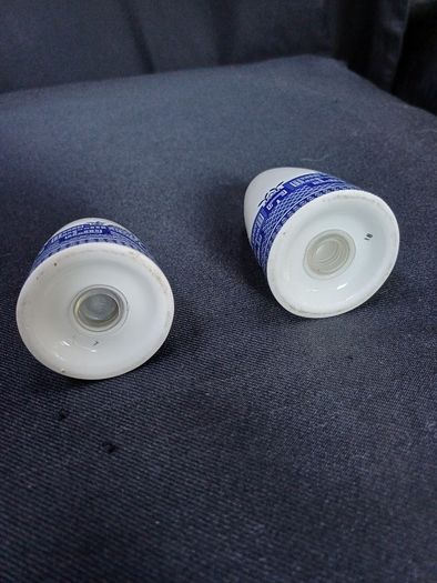 Churchill Willow Pattern Edging Salt and Pepper shakers