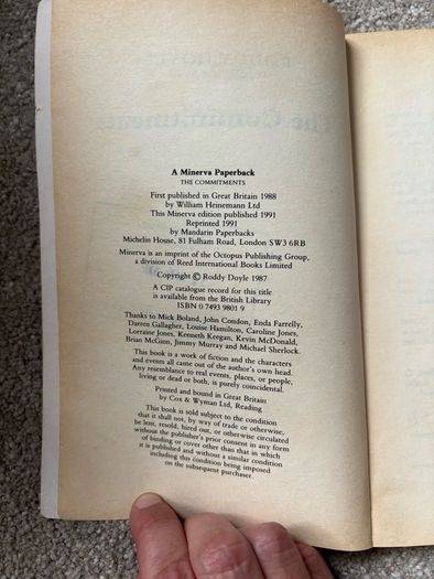 The Commitments by Roddy Doyle Vintage Copy