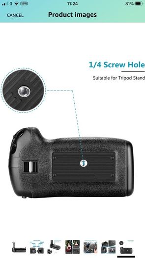 Neewer Battery Grip for Canon 70d/80d/90d