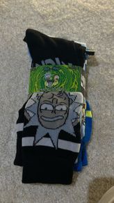 Official Rick and Morty Crew Socks 3-Pack - Adult Size