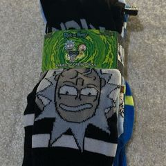 Official Rick and Morty Crew Socks 3-Pack - Adult Size