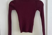 Burgundy Bershka Women's Top