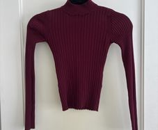 Burgundy Bershka Women's Top