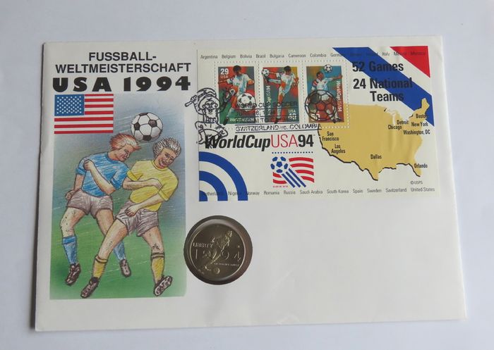 USA World Cup 1994 Coin Cover Vintage Team USA