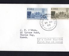 1968 Ireland 800th Anniversary of St. Mary's Cathedral, Limerick Commemorative Stamp Plain Typed  Addressed First Day Cover (FDC) with Baile Atha Cliath (Dublin) cancel