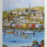 Crosshaven West Cork Ireland Art Print | Cork Harbour Wall Art | Gouache Painting by Anna O'Hara | Irish Coastal Village with Sailing Yachts Image 2