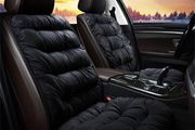 1pc Luxury Plush Car Seat Cushion Thick Warm Front Single Seat Cover with Backrest Universal Fit Easy-Care Comfortable Winter