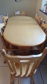 Solid wood table and chairs