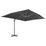 Outdoor Umbrella with Portable Base Anthracite Image 5