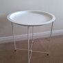 White Metal Tray Side Table Image 2