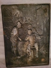 Fine example of an Antique Pressed copper relief picture/ wall art