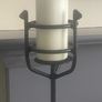 Pair of Vintage Wrought Iron Floor Candle Holders / Tall Candlesticks Image 4