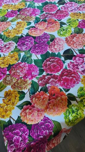 Round tablecloth  -160 cm. "Hydrangea "  100% cotton.
