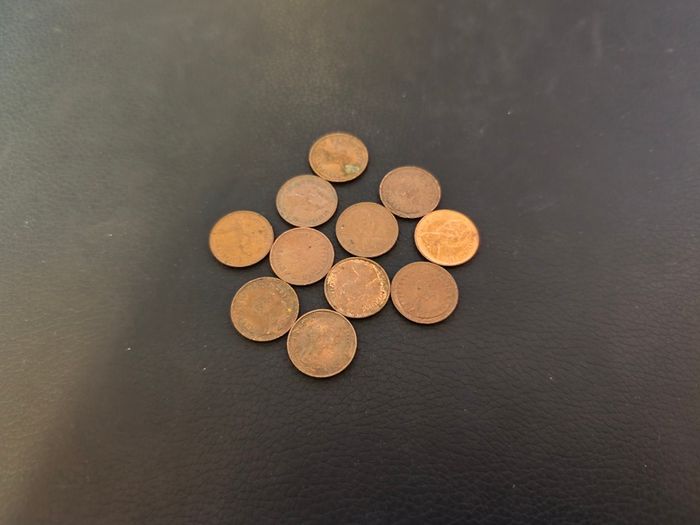 1/2 New Penny Coins Job Lot x11 Great Britain UK Circulated Queen Elizabeth