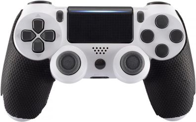 eXtremeRate Black Anti-Skid Sweat-Absorbent Controller Grips for ps4 Controller, Professional Textured Soft Rubber Handle Grips for ps4 Slim Pro - Improve The Grip and Comfort
