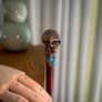 Unique Handmade Walking Stick, Skull with Celtic Knot Handle, Never Used Image 9