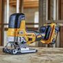 DeWALT 18V XR Cordless Brushless Jigsaw. DeWALT 18V XR Cordless Brushless Compact Circular Saw / Skill Saw PowerStack Battery Carry Case. DeWALT  18V XR Cordless Brushless Cut - Off Tool / Mini Angle Grinder 76mm Cutting Disc Image 5
