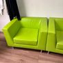 Lime Green sofas with chairs Image 3