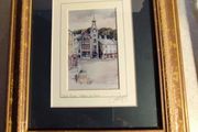Philip Gray Signed "CLOCK TOWER , MALLOW CO.CORK" Framed Matted Print Ireland