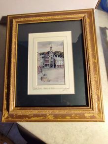 Philip Gray Signed "CLOCK TOWER , MALLOW CO.CORK" Framed Matted Print Ireland