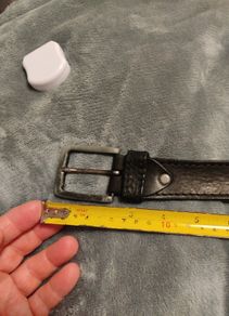 Black Leather Belt 1.25 metres approx 4 foot