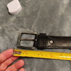 Black Leather Belt 1.25 metres approx 4 foot