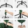 4 FT Alaskan Pine Black/Green/White Christmas Bushy Looking Artificial Tree with Metal Stand Xmas (MULTIPLE SIZES/COLOURS) Image 7