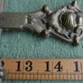 Antique Brass 15" high Art Nouveau Altar Standing Cross Crucifix Image 10