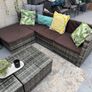 Rattan L corner sofa Image 3