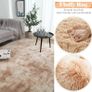 Rugs Living Room 180x270cm Fluffy Area Rugs for Bedroom Shaggy Anti Slip Super Soft Extra Large Rugs Indoor Modern Home Decor Floor Carpet - Light Camel (Tie-dye) Image 2