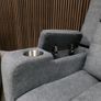 Titan 3+2 Electric Grey Fabric Recliner Sofa Set Image 9