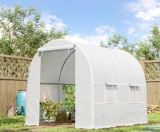 Large Walk-In Tunnel Greenhouse 2.5 x 2 x 2 m Galvanised Steel Frame