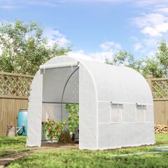 Large Walk-In Tunnel Greenhouse 2.5 x 2 x 2 m Galvanised Steel Frame